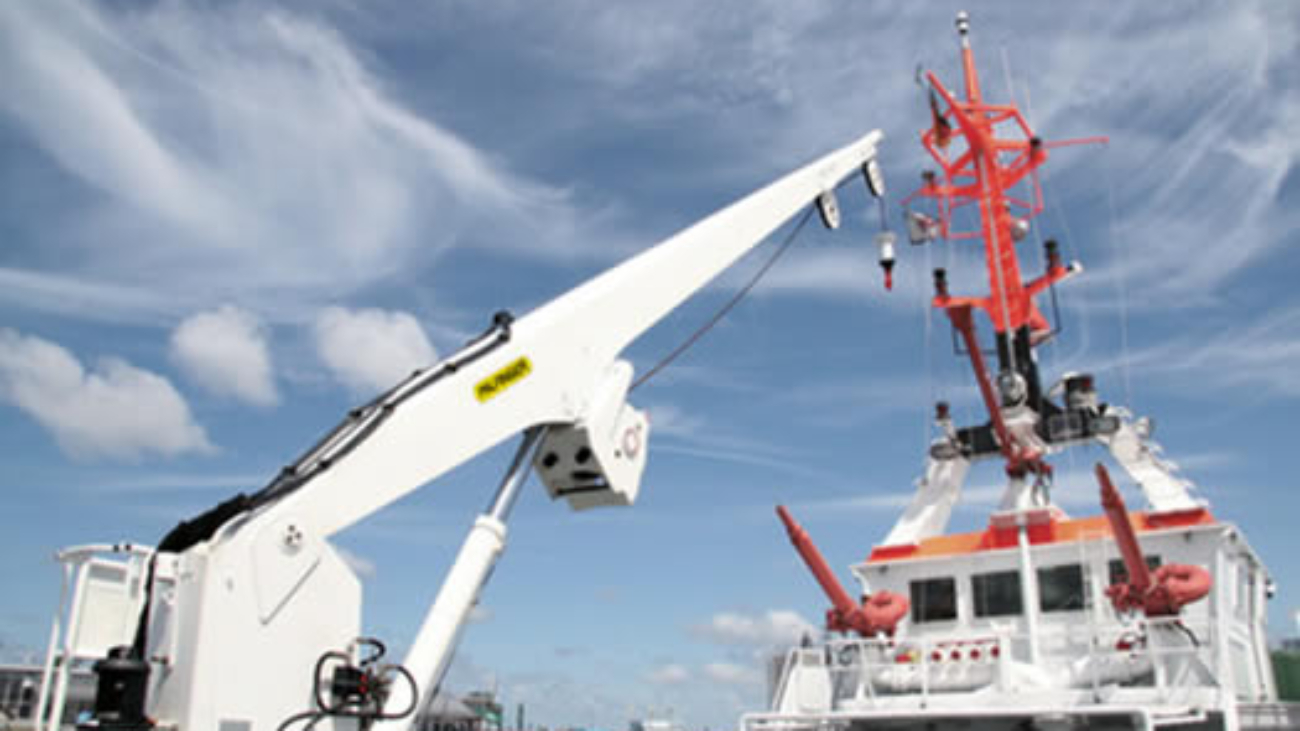 Stiff boom crane